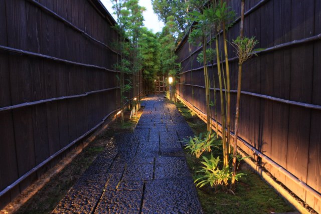 木々で囲まれた純和風の邸宅は、まるで旅先の料理旅館のよう