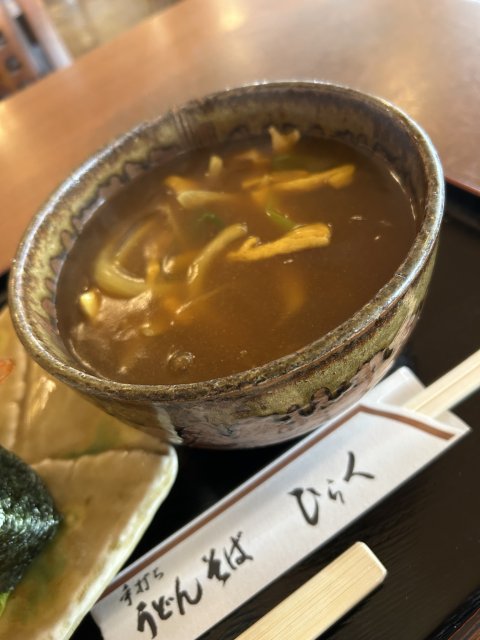 手打ちうどん・そば ひらくのレポート写真2（岐阜の食いしん坊担当）