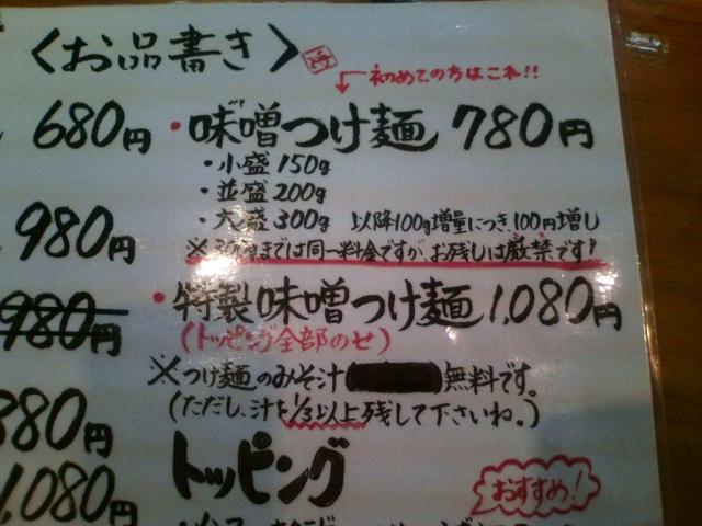 麺屋 昇神のレポート写真1（タンクトップ）
