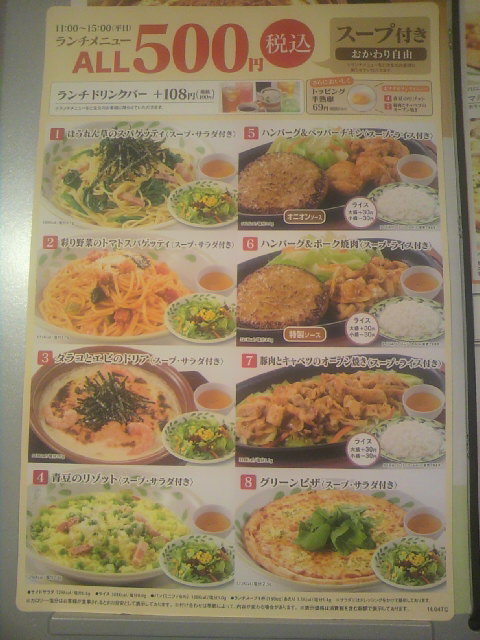 サイゼリヤ アスティ岐阜店のレポート写真2（ポニョ）