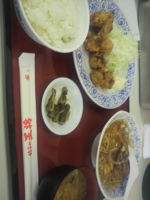 餃子の王将 千手堂店のレポート写真3（ポニョ）