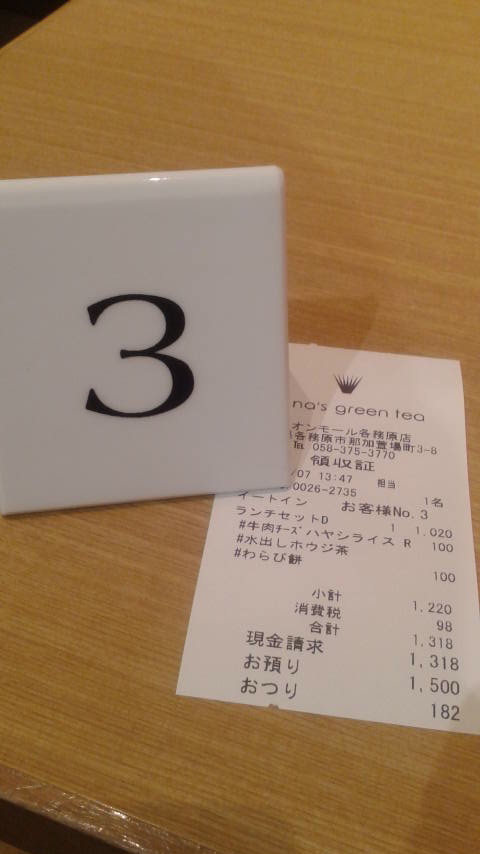 nana's green tea イオンモール各務原店のレポート写真3（ポニョ）