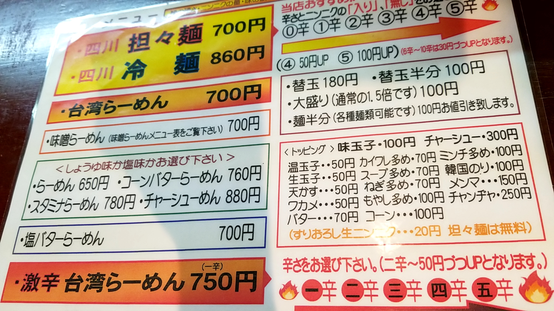らーめんかみ屋 長森店のレポート写真2（アンタレス）