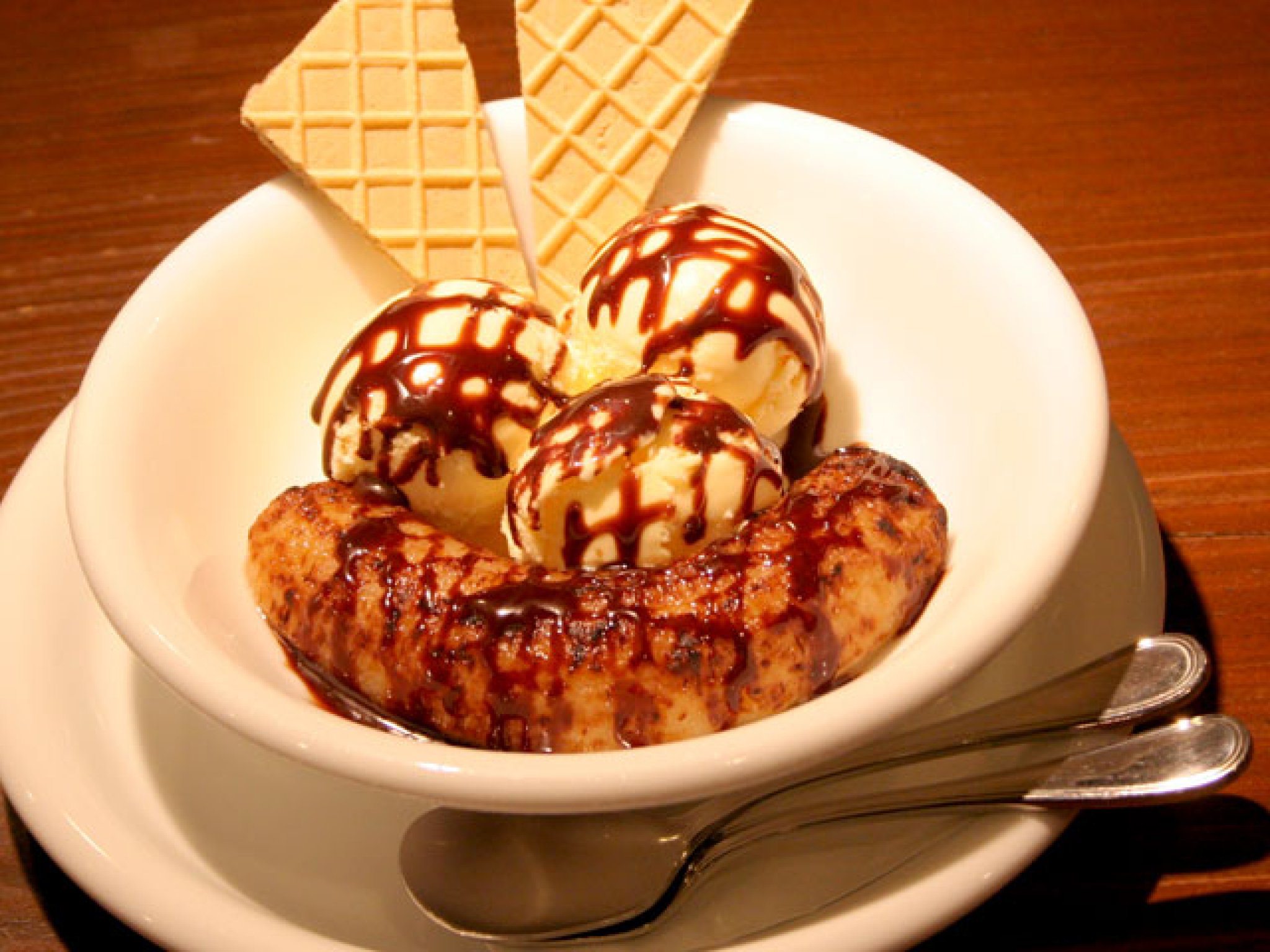窯焼きバナナとアイスクリーム…720円
