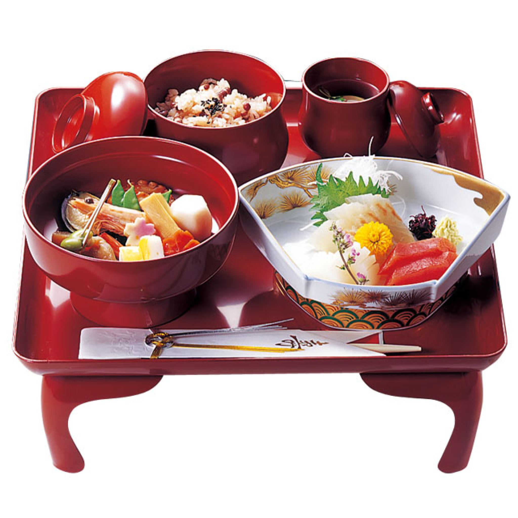 お食い初め 男膳(No.158：36×36cm,脚付)…4,400円
お食い初め 女膳(No.159：36×36cm,脚付)…4,400円
お食い初め 男膳(No.16...