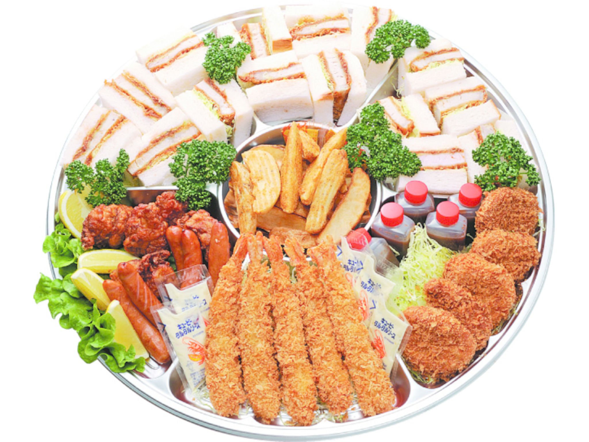 バラエティセット(5人前)…7,000円～｜オードブルに人気のかつサンドが一緒になったうれしいコンビ。ヒレかつ...
