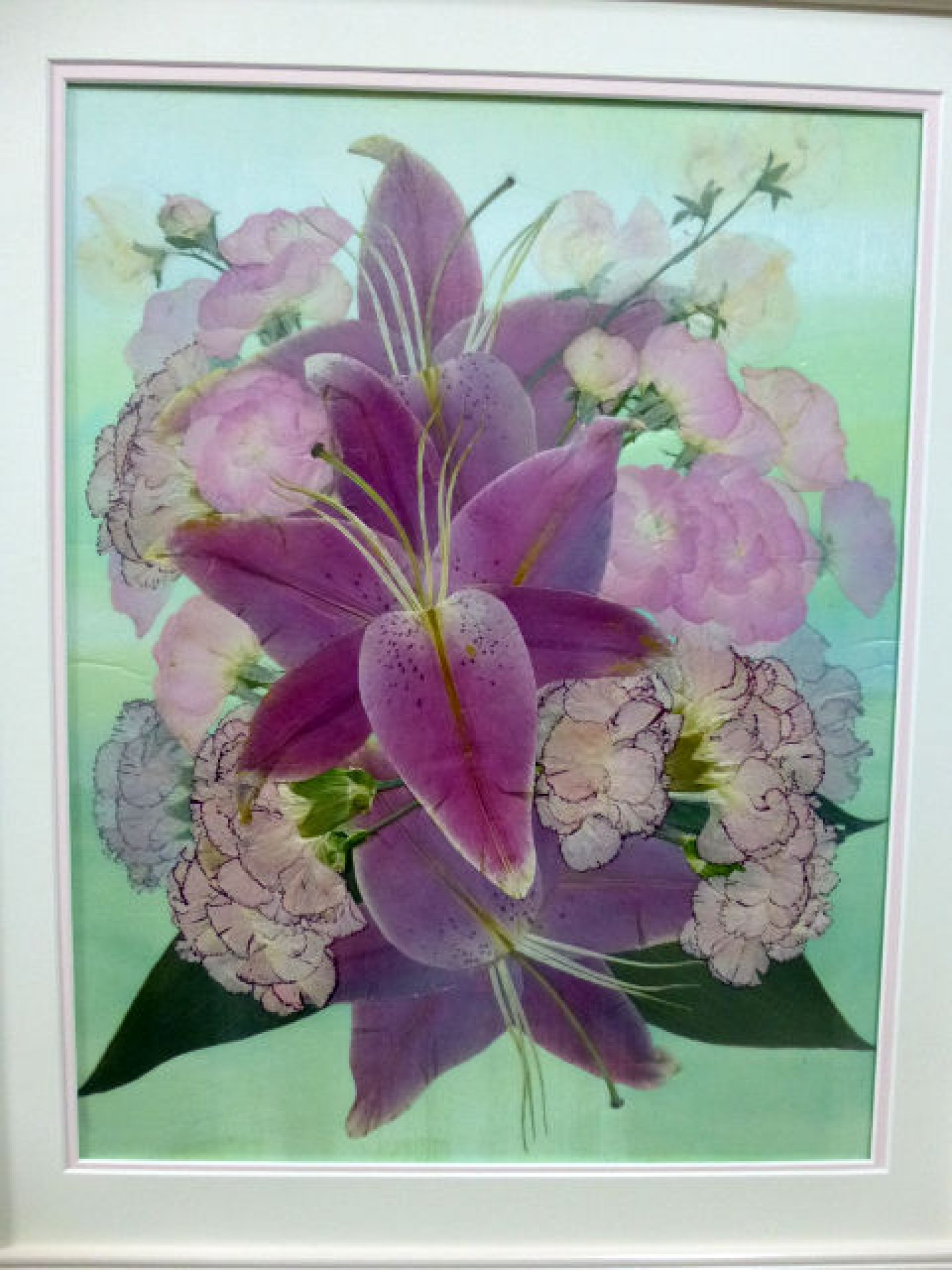 両親贈呈用の花束を押し花に｜披露宴で、花嫁が母親に感謝を込めて贈った花束。平面仕上げの押し花でも立体...