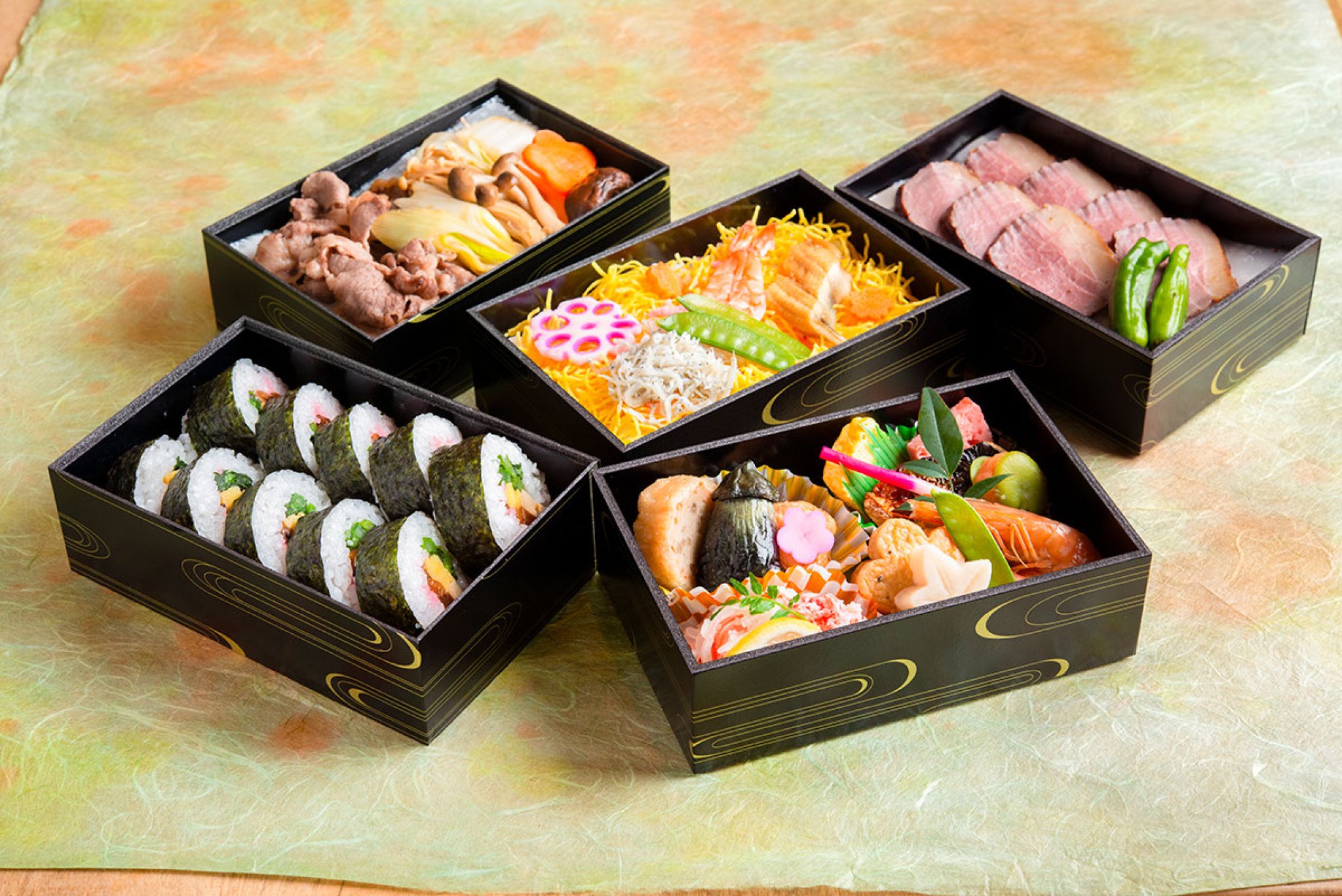 二段弁当(おかず＋選べるごはん)｜◆太巻き寿司(or助六)…1,836円
◆ちらし寿司…1,836円
◆ローストビーフ…2,89...