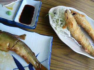 鮎料理　岡部やなのレポート写真1（にしこ）